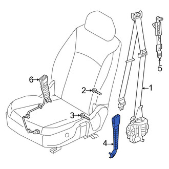 Genesis OE - Front Left Seat Belt Lap and Shoulder Belt Bracket