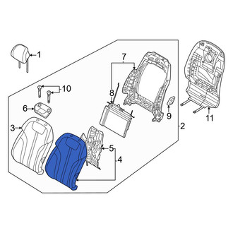Genesis OE - Rear Left Inner Seat Back Cushion