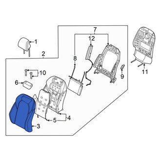 Genesis OE - Front Left Seat Back Cushion Cover