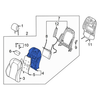 Genesis OE - Rear Left Inner Seat Back Cushion