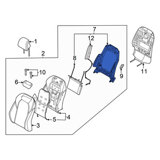 Genesis OE - Front Left Seat Back Frame