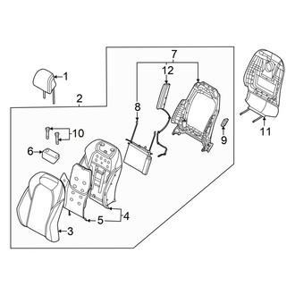 Genesis OE - Seats & Tracks - Passenger Seat Components (Seat Back)