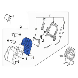 Genesis OE - Rear Left Inner Seat Back Cushion