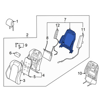 Genesis OE - Front Right Seat Back Frame