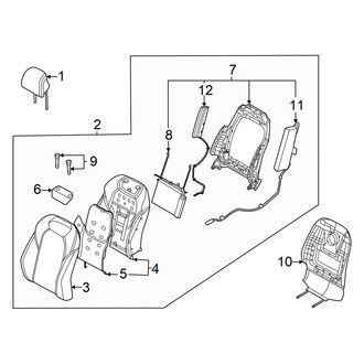 Genesis OE - Seats & Tracks - Driver Seat Components (Seat Back)