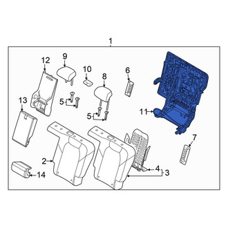 Genesis OE - Rear Left Seat Back Frame