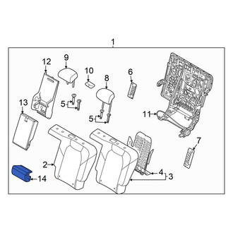 Genesis OE - Rear Left Inner Seat Back Cushion