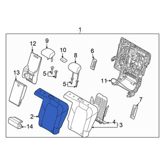 Genesis OE - Rear Left Seat Back Cushion Cover