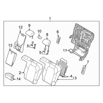 Genesis OE - Rear Left Seat Back Assembly