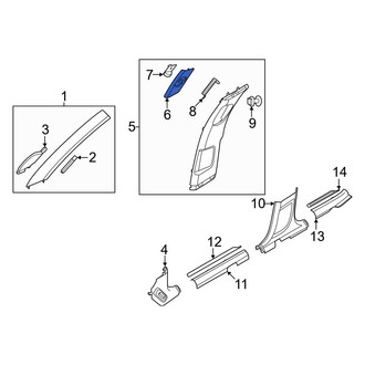 Genesis OE - Left Seat Belt Height Adjuster Cover