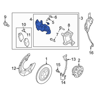 Genesis OE - Rear Left Disc Brake Caliper
