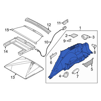 Genesis OE - Rear Left Upper Interior Quarter Panel Trim Panel