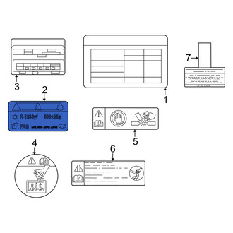 Genesis OE - A/C System Information Label