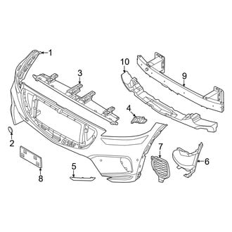 Genesis OE - Front Bumper & Grille - Bumper & Components (W/O Sport Package)