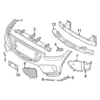 Genesis OE - Front Bumper & Grille - Bumper & Components (With Sport Package)