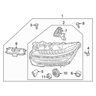 Genesis OE - Front Lamps - Headlamp Components