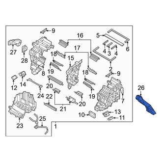 Genesis OE - Front Right Lower Instrument Panel Air Duct