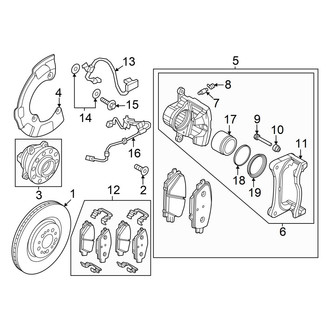 Genesis OE - Front Suspension - Brake Components (Base / Advanced / Select / Sport Prestige 2.5L)