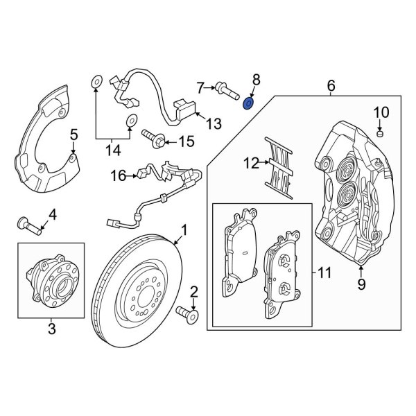 Disc Brake Caliper Washer