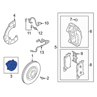 Genesis OE - Front Wheel Bearing and Hub Assembly