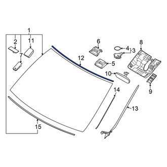 Genesis OE - Front Upper Windshield Molding