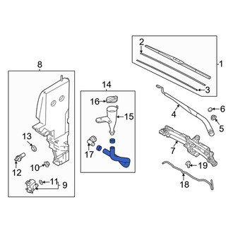 Genesis OE - Front Washer Fluid Reservoir Filler Pipe