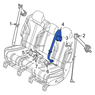 Genesis OE - Rear Center Seat Belt Lap and Shoulder Belt