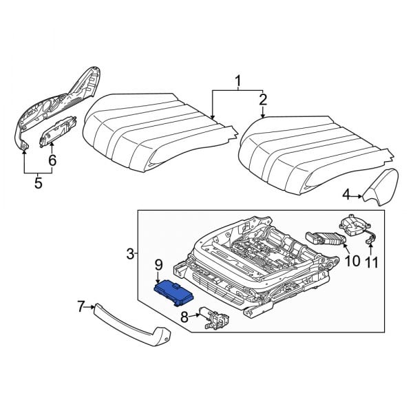 Genesis OE 881P8AR150 Front Right Seat Heater Control Module