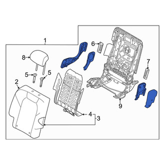Genesis OE - Rear Right Seat Back Assembly