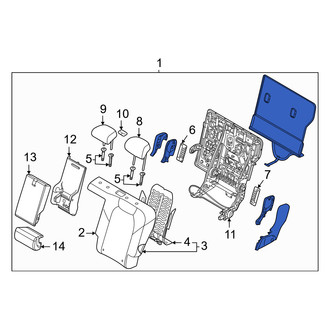 Genesis OE - Rear Left Seat Back Assembly