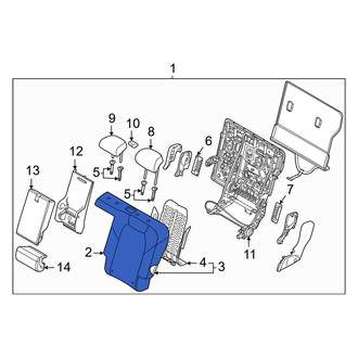 Genesis OE - Rear Left Outer Seat Back Cushion Cover