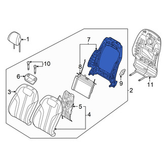 Genesis OE - Front Left Seat Back Frame