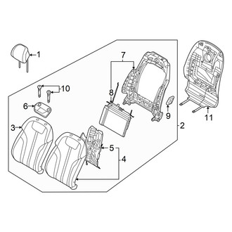 Genesis OE - Seats & Tracks - Passenger Seat Components (USA Built, Seat Back)
