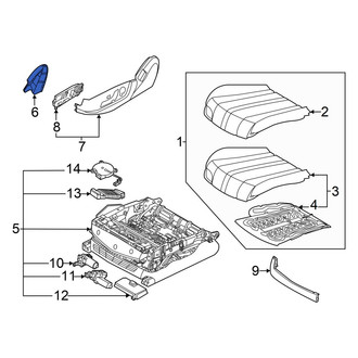 Genesis OE - Front Left Outer Seat Trim Panel