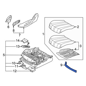 Genesis OE - Front Left Seat Frame Trim Panel