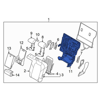 Genesis OE - Rear Left Seat Back Frame