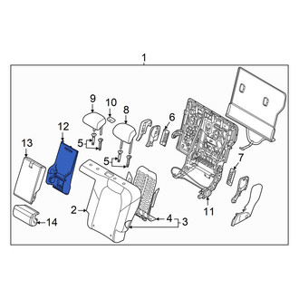 Genesis OE - Rear Seat Armrest Base