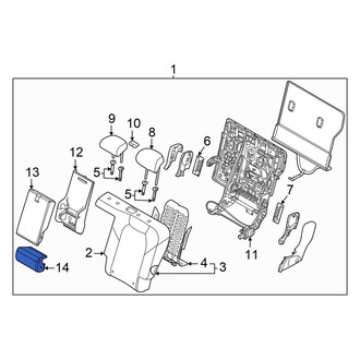 Genesis OE - Rear Left Inner Seat Back Cushion Cover
