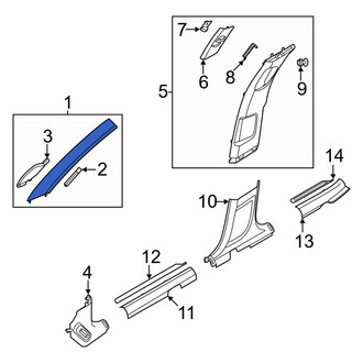 Genesis OE - Left Body A-Pillar Trim Panel