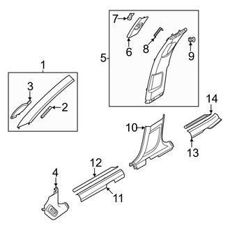 Genesis OE - Pillars, Rocker & Floor - Interior Trim