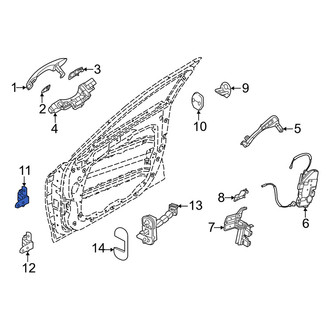 Genesis OE - Front Left Upper Door Hinge