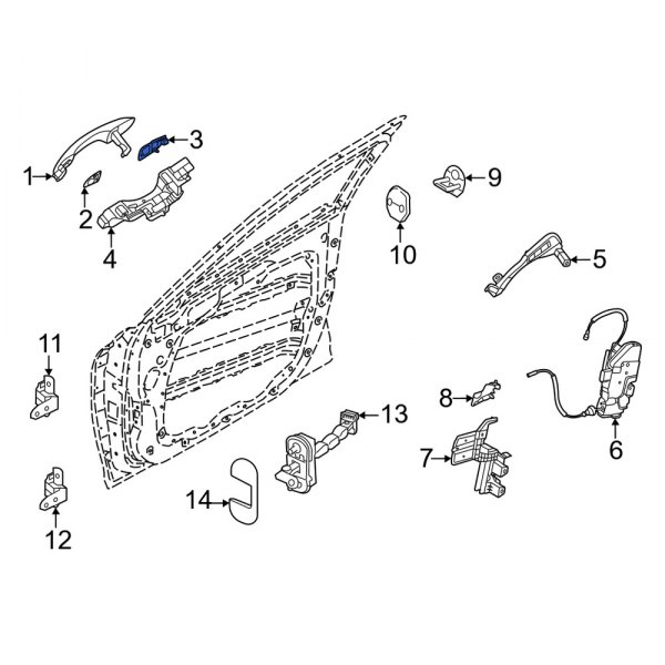 Exterior Door Handle Gasket