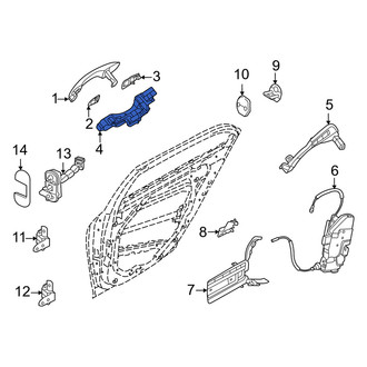Genesis OE - Rear Left Exterior Door Handle Base