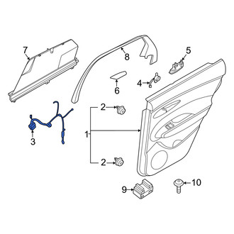 Genesis OE - Rear Left Door Wiring Harness
