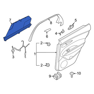 Genesis OE - Rear Left Door Glass Sunshade