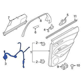 Genesis OE - Rear Left Door Wiring Harness
