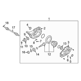 Genesis OE - Rear Suspension - Axle & Differential (W/O Limited Slip)