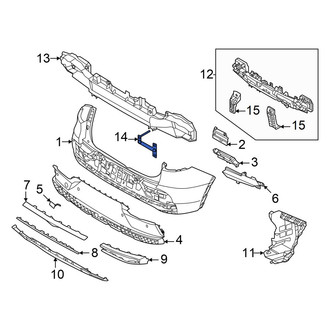 Genesis OE - Left Bumper Impact Bar Bracket