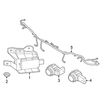 Genesis OE - Rear Bumper - Electrical Components (W/O Sport Package)