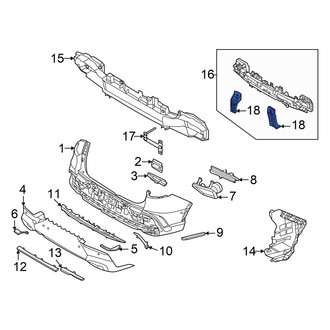 Genesis OE - Left Bumper Impact Bar Bracket